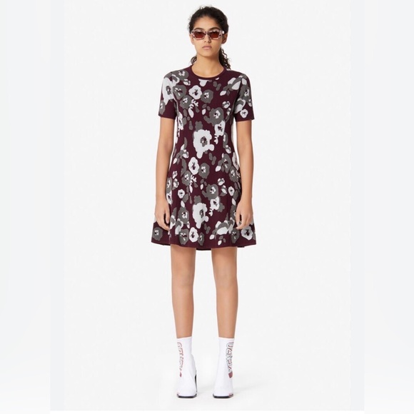Kenzo Dresses & Skirts - Kenzo Floral Jacquard Fit & Flare Mini Dress L